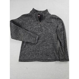 Avalanche Kids Fleece Quarter Zip Pullover Sweater Gray Size M 10/12 Thumbhole
